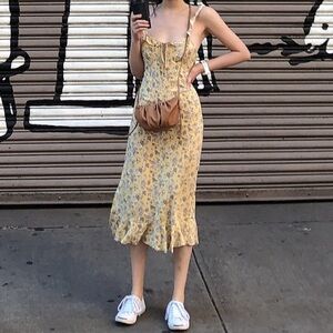 Auguste Floral Yellow Dress